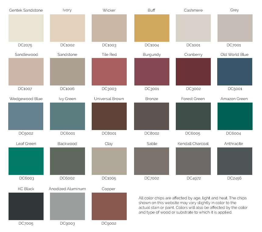 Westeck Deco Door Colors